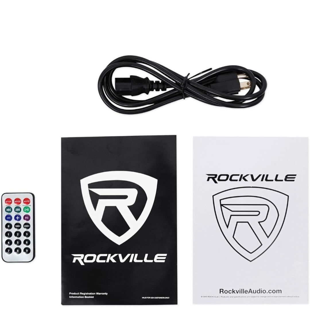 BUNDLE (2) Rockville BPA12 12" Pro Active 600w DJ PA Speaker with Bluetooth