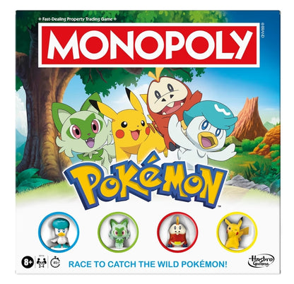 Monopoly Pokémon Edition Board Game - Ages 8 and Up (2 to 4 Players) Fun Family Games