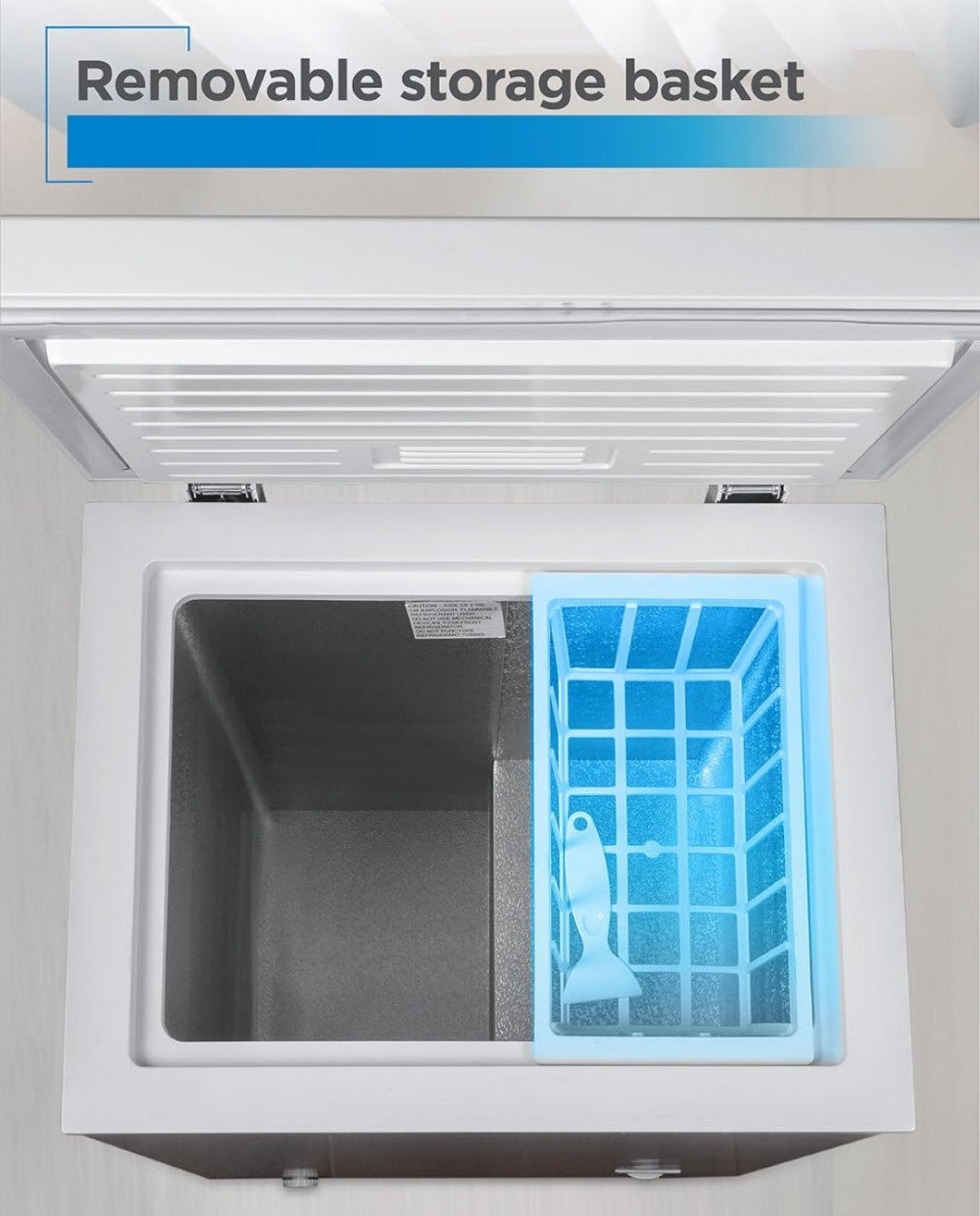 BLACK+DECKER 2.7 Kub. Vt. Kompakte Kisvrieskas, Diepvrieskas Hou Tot 94.5 Pond Bevrore Kos, Verwyderbare Bergingsmandjie, BCFK276, Wit