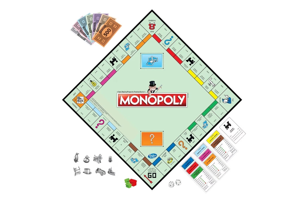 Monopoly Family Board Games for 2 to 6 Players & Kids Ages 8 and Up, Includes 8 Tokens (Token Vote Edition)