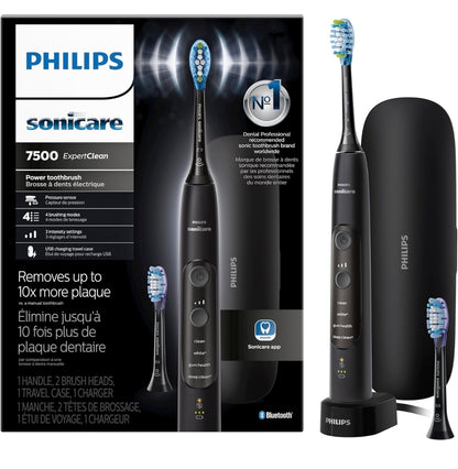 Philips Sonicare ExpertClean 7500 Swart, Herlaaibare Elektriese Kragtandeborsel - HX9690/05