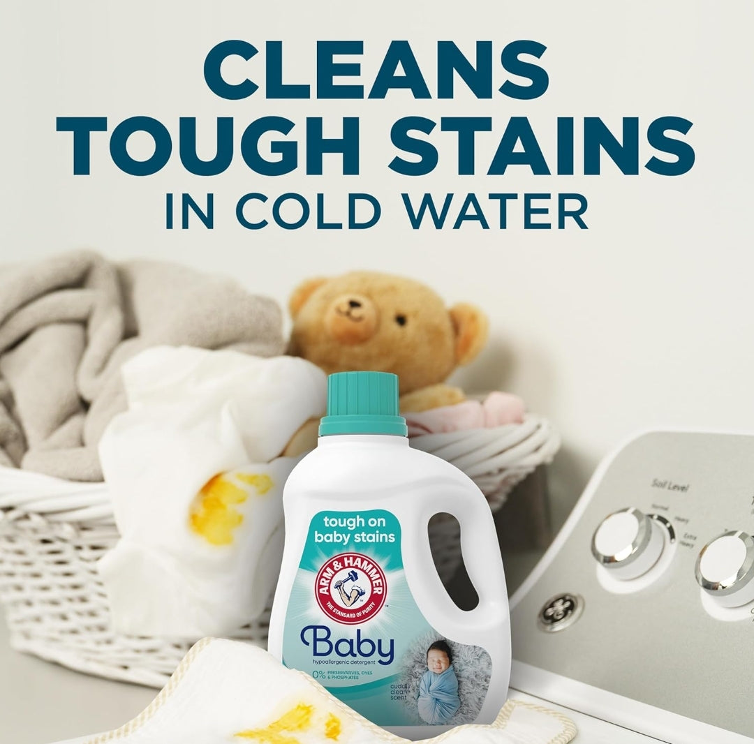 ARM & HAMMER Baby, 77 Loads Hypoallergenic Liquid Laundry Detergent (100.5 fl oz)
