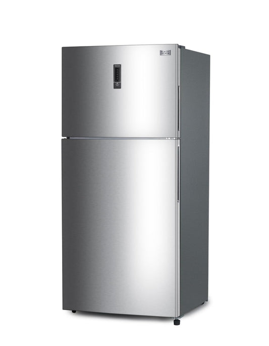 BLACK+DECKER 16.4 Cu. Ft. Yskas met Bo-vrieskas, 2-Deur Yskas met Bo-vrieskas en Aparte Temperatuurkontroles, Outomatiese Ontdooiing, Volgrootte, BR1640KS, Roesvrye Staal Voorkoms