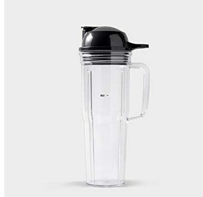 Nutribullet Reisbeker met Deurloopdeksel (710ml) - Deurskynend/Swart