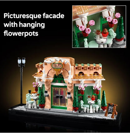 LEGO Icons Franse Kafee Parys Boustel - Selfdoenstel vir Volwassenes - Versamelbare Slaapkamer- en Huisdekoruitstalling