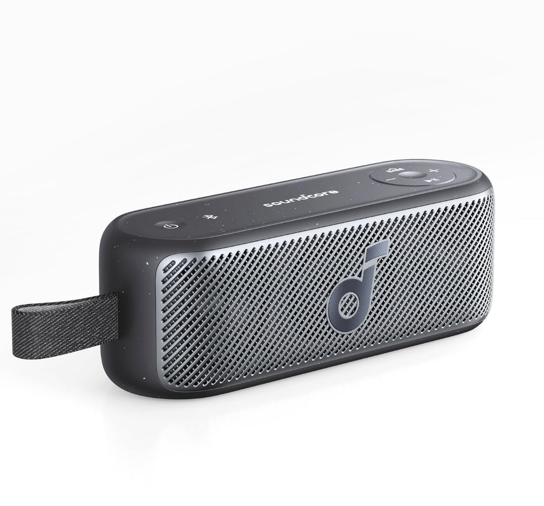 Soundcore Motion 100 Portable Speaker, Bluetooth Speaker with Wireless Hi-Res, 2 Full Range Drivers for Stereo Sound, Ultra-Portable Design for Outdoor Use, Customizable EQ, Punchy Bass, and IPX7