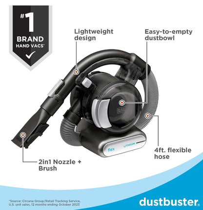 BLACK+DECKER dustbuster FLEX Koordlose Handstofsuier, Huis-, Troeteldier- en Motorstofsuier (BDH2020FL)