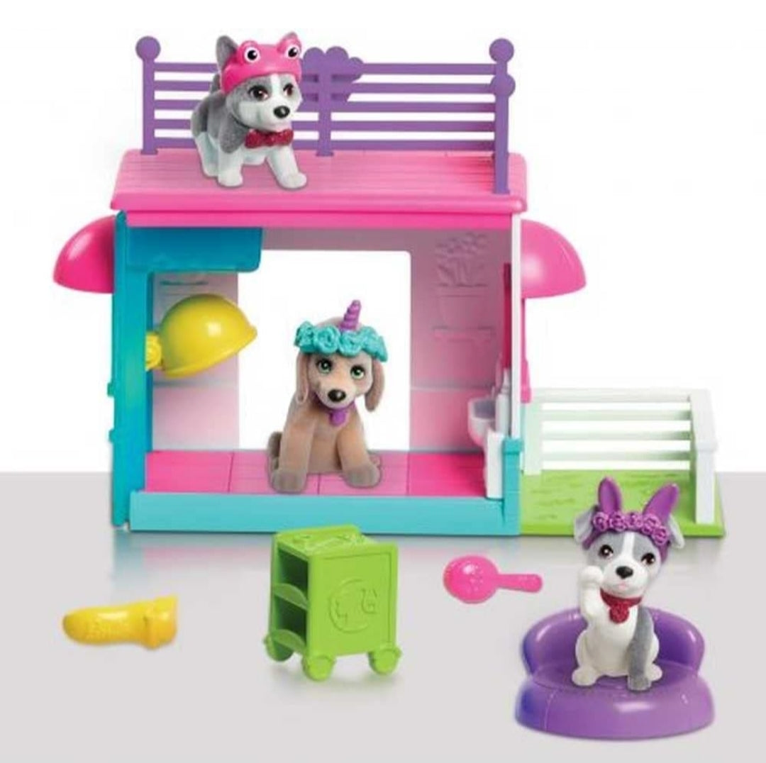 Barbie Pets Spa Day Playset, 8 Piece Connectible Playset with Pet Figures and Accessories, Kids Toys for Ages 3 Up by Just Play