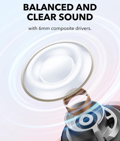 Soundcore A30i by Anker, Smart Noise Cancelling Earbuds, Lipstick-Shaped Stylish Design, Tiny, Lightweight Comfort, Clear Sound, IP54, 15H Playtime in ANC Mode, Wireless Earbuds, Bluetooth 5.4