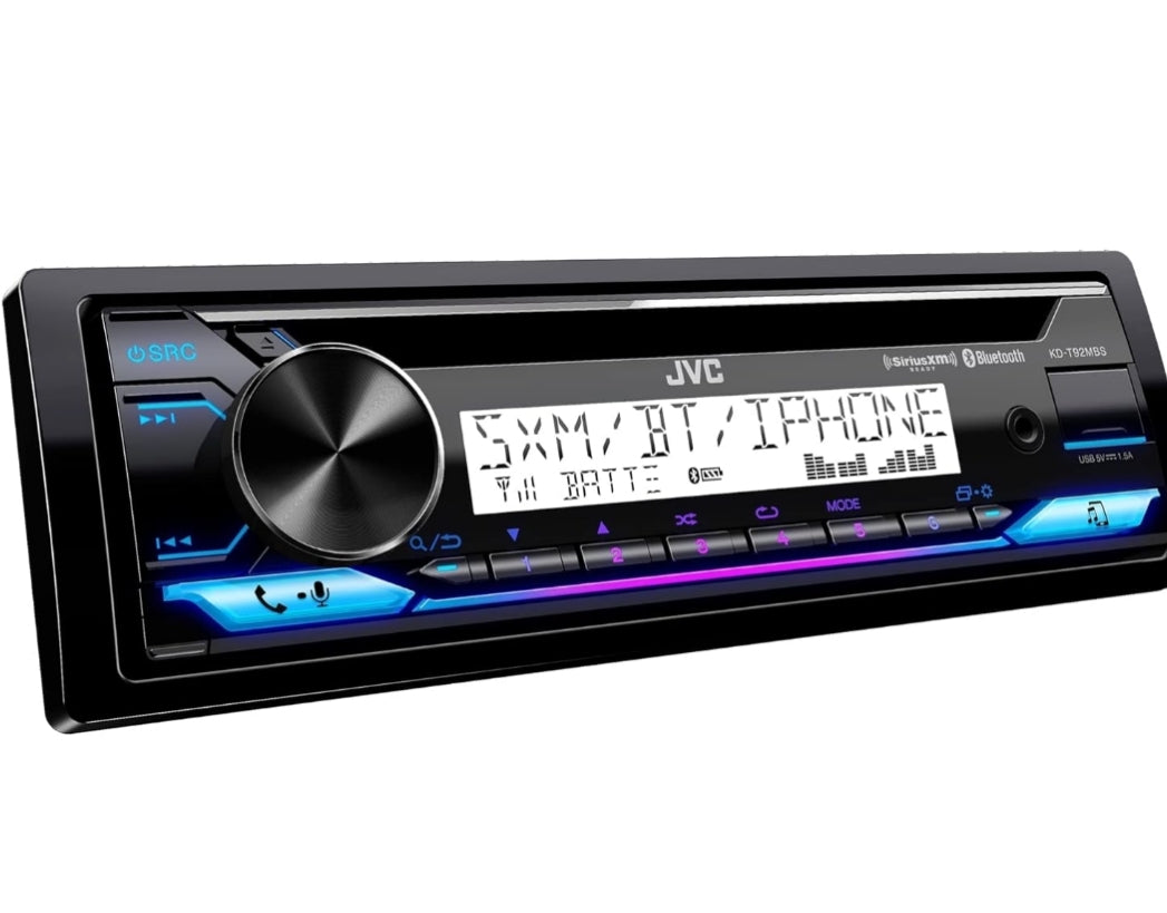 JVC KD-T92MBS Mariene Graad Kar Stereo met Bluetooth, Voorkant USB, AUX, Amazon Alexa, SiriusXM Radio Gereed, Hoëkrag Versterker, Hoë Kontras Skerm