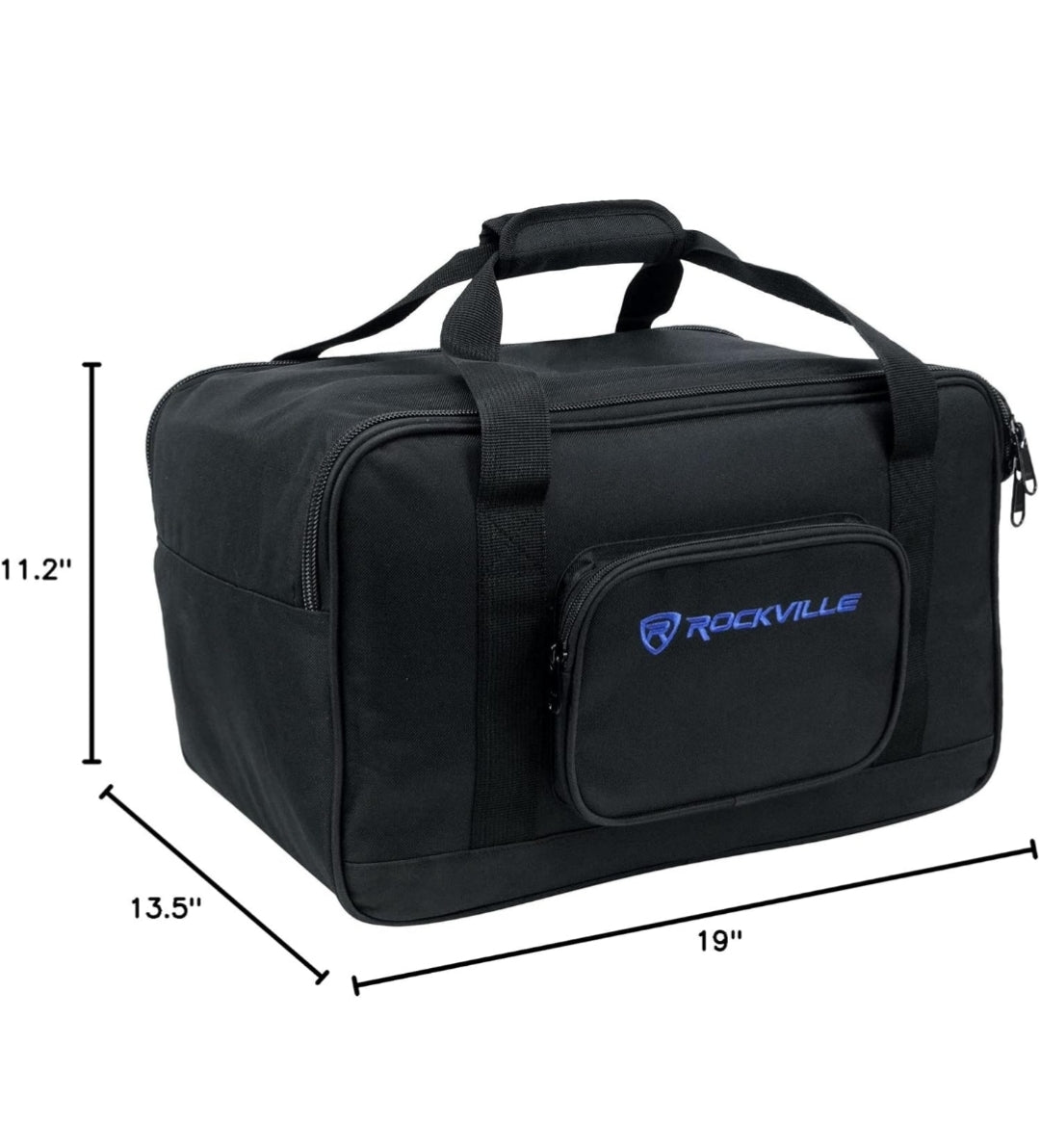 Rockville (2) RPG8BT 8" Bluetooth 800w DJ PA Speakers+Bags BUNDLE