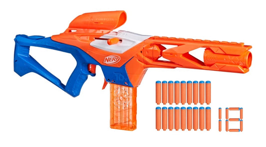 Nerf N Series Pinpoint Dart Blaster - 18 N1 Darts Compatible Only N Series Blasters, 10-Dart Clip Blaster
