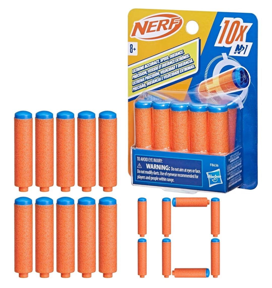 Nerf N Series N1 Darts - Includes 10 Refill Darts - Compatible Only w/ Nerf N Series Blasters (2 PK)