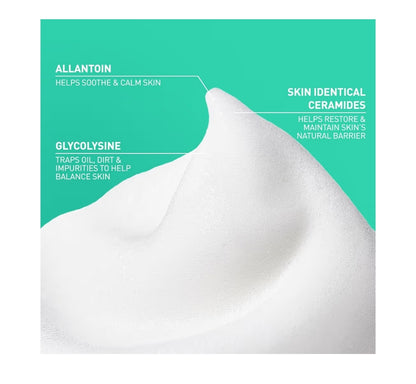 CeraVe Balancing Air Foam Face Wash, Skuimende Gesigsreiniger Vir Kombinasievel, 8H Oliebeheer + 24H Hidrasie - 8oz