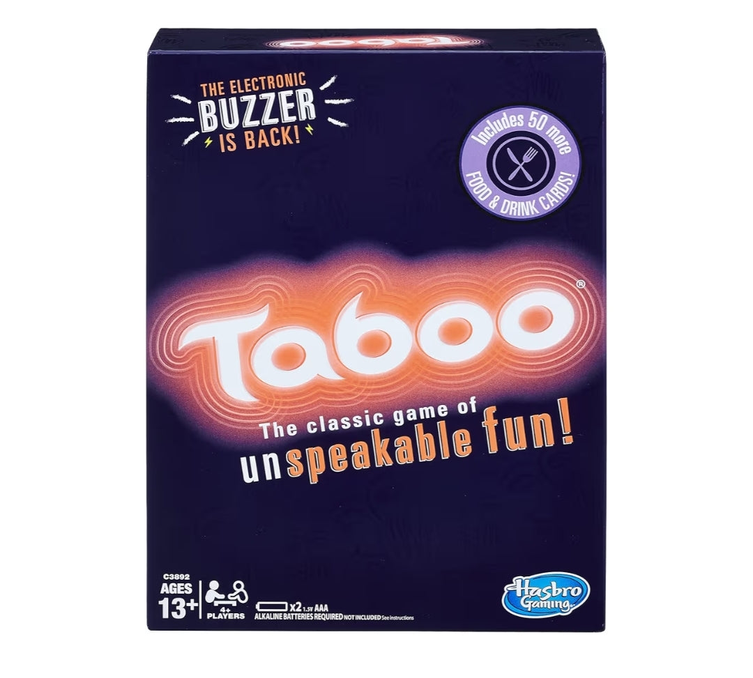 Hasbro Gaming Taboo Party Board Game with Buzzer for Kids Ages 13 and Up