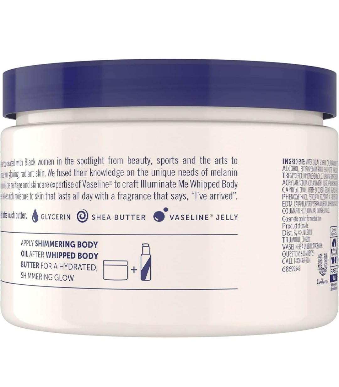 Vaseline Lotion - Illuminate Me Body Butter, Whipped Shea Butter Co-Created with Black Women for Luminous, Glowing Skin, Moisturizing Lotion for Extremely Dry Skin, Scented, 11 Oz Ea (Pack of 6)