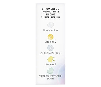 Olay Super Serum - Niasienamied, Vitamien C & E, Kollageenpeptied, AHA - 5-in-1 Velversorging Verhelderend Anti-Veroudering (29 ml)