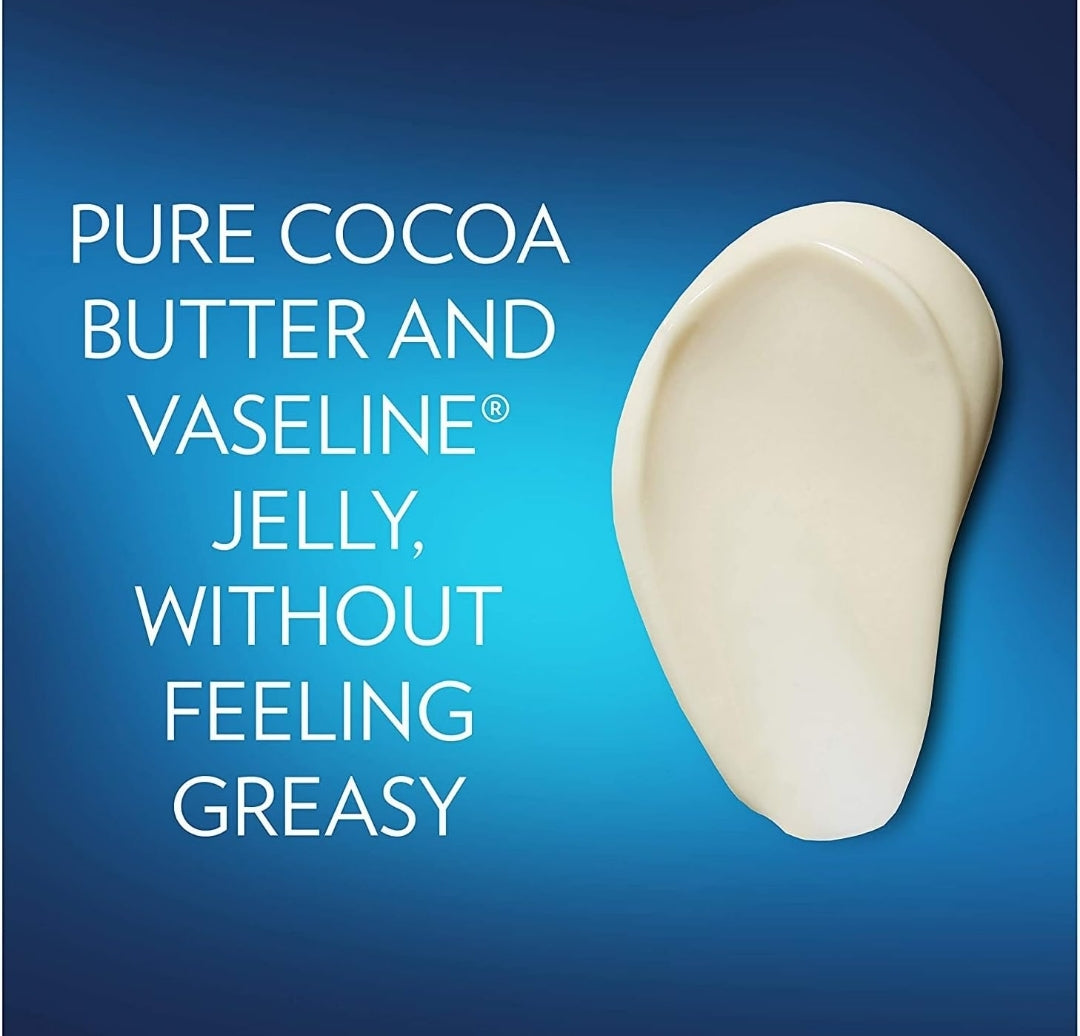Vaseline Cocoa Radiant Spray 2-Pack for Dry Skin + Vaseline Lip Therapy Cocoa Butter Lip Balm (3 Piece Set)