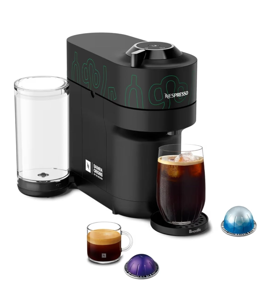 Nespresso Vertuo Pop+ Koffie- en Espressomasjien deur Breville, Samra Origins deur The Weeknd - Metad Green
