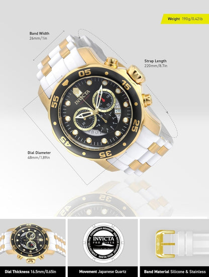 Invicta Men's 20289 Pro Diver Analog Display Quartz White Watch
