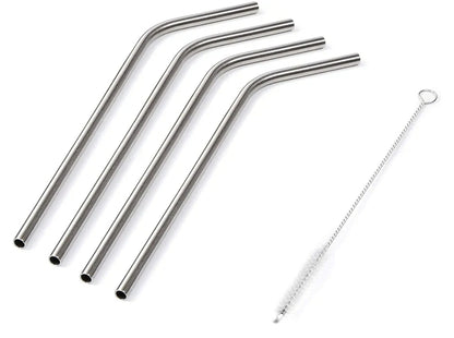 Nutribullet Metaal Strooitjies met Nylon Skoonmaakborsel – 4PK
