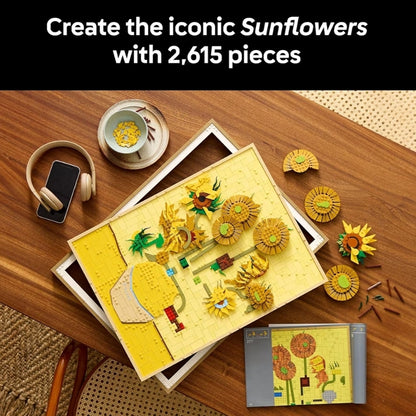 LEGO Art Vincent Van Gogh – Sonskildery Boustel vir Volwassenes – Huisversieringsidee
