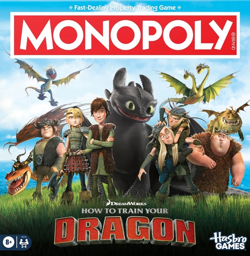 Monopoly DreamWorks How to Train Your Dragon Edition Board Game - Fun Family Games for Kids, Teens & Adults