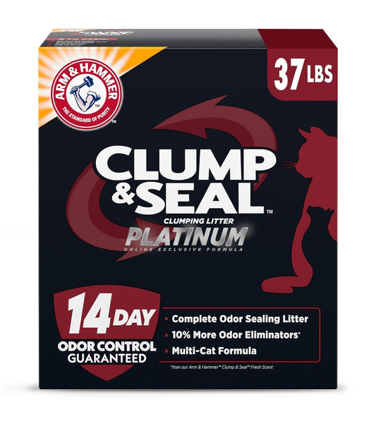 ARM & HAMMER Clump & Seal Platinum, Volledige Reuksluitende Klontvormende Kattebakvulling (37 Lbs)