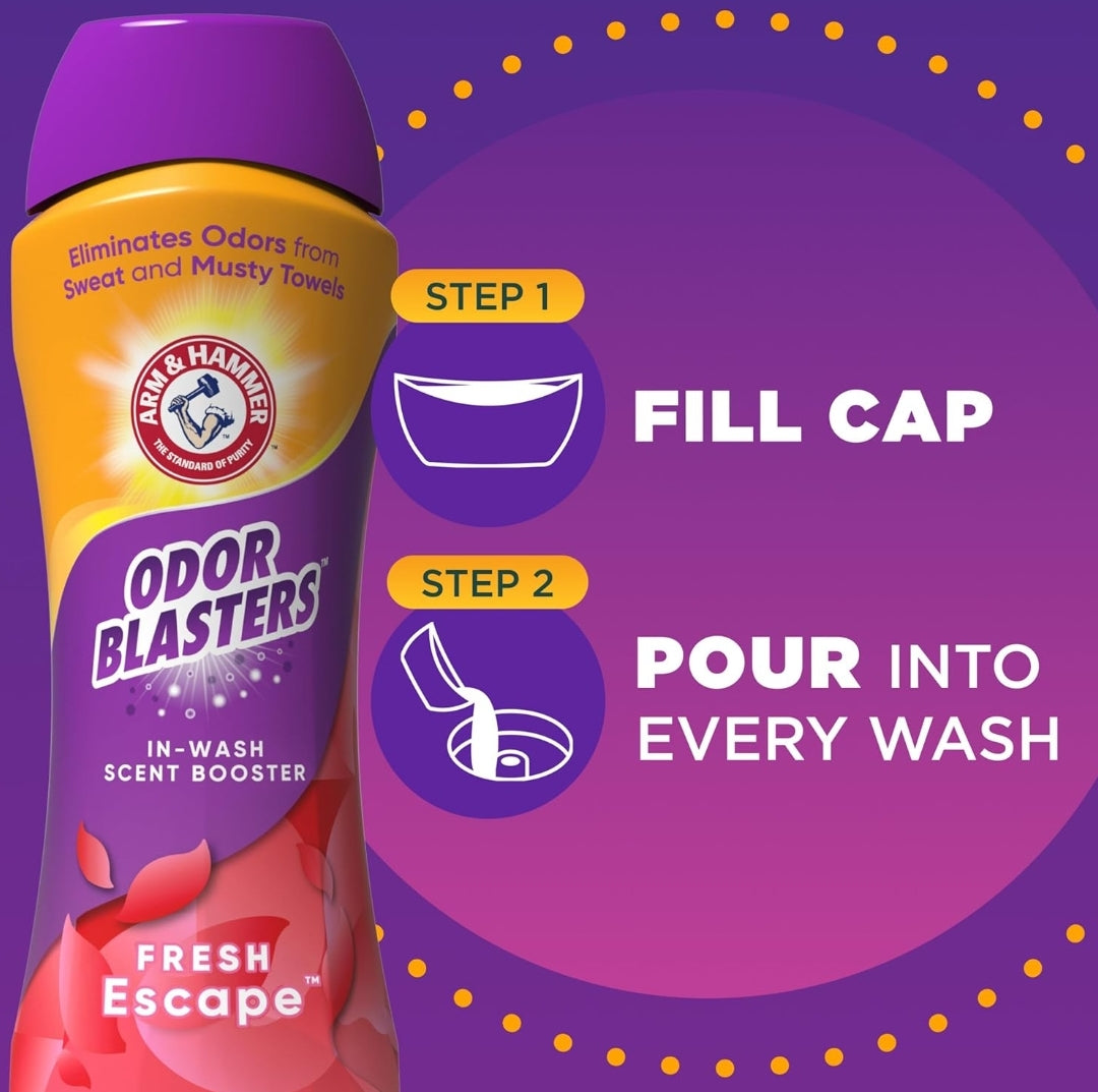ARM & HAMMER Odor Blasters In-Wash Laundry Scent Booster - Fresh Escape scent (24 Oz)