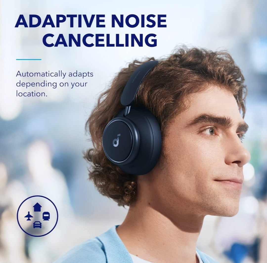 Soundcore by Anker Space Q45 Adaptive Active Noise Cancelling Headphones, Reduce Noise by Up to 98%, 50H Playtime, App Control, LDAC Hi-Res Wireless Audio, Comfortable Fit, Clear Calls, Bluetooth 5.3