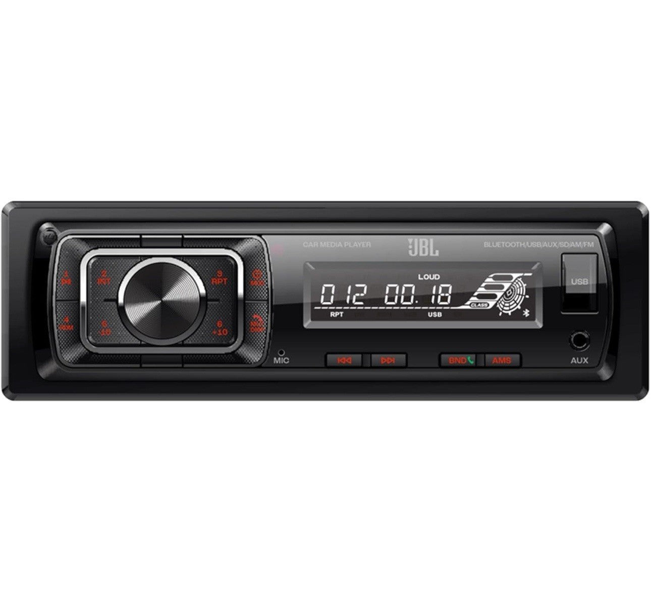 JBL Enkel DIN Bluetooth FM Radio USB/AUX SD Kaart Hoëkrag Meganismeloos Nuut