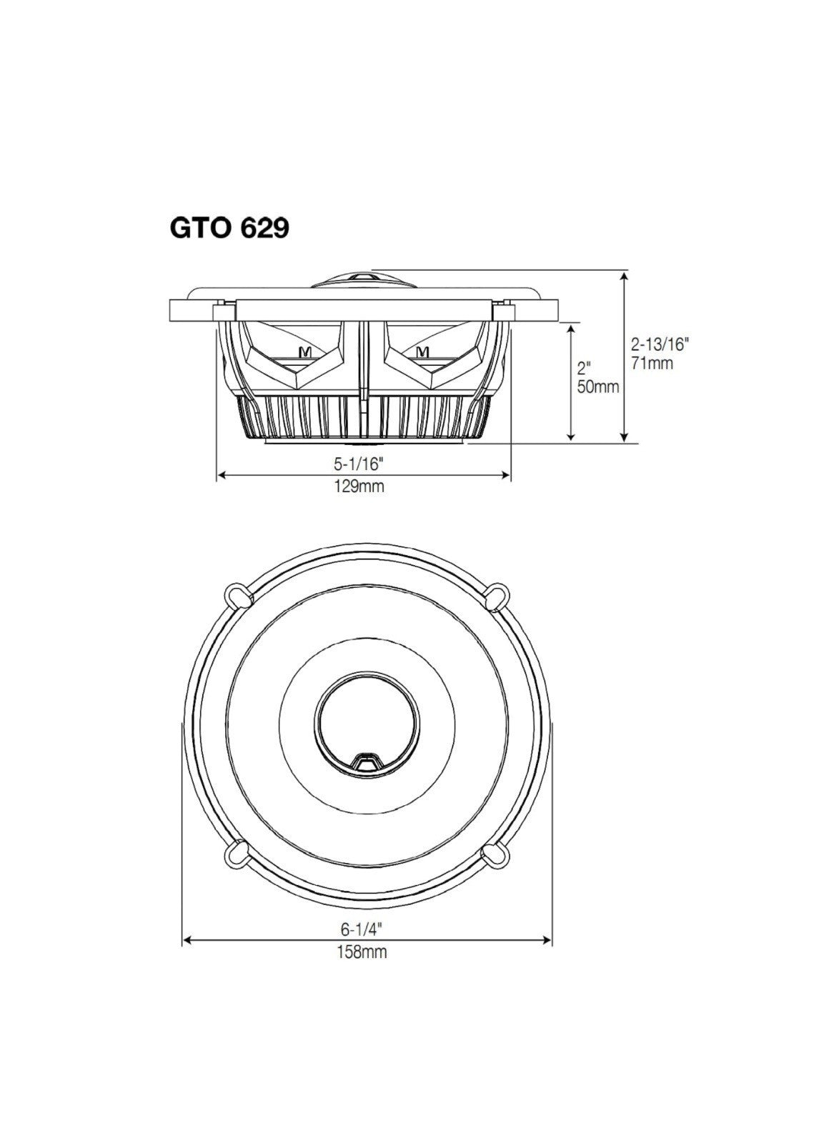 JBL GTO629 6.5 inches  2-Way Grand Touring Series Car Audio Speakers  - NEW