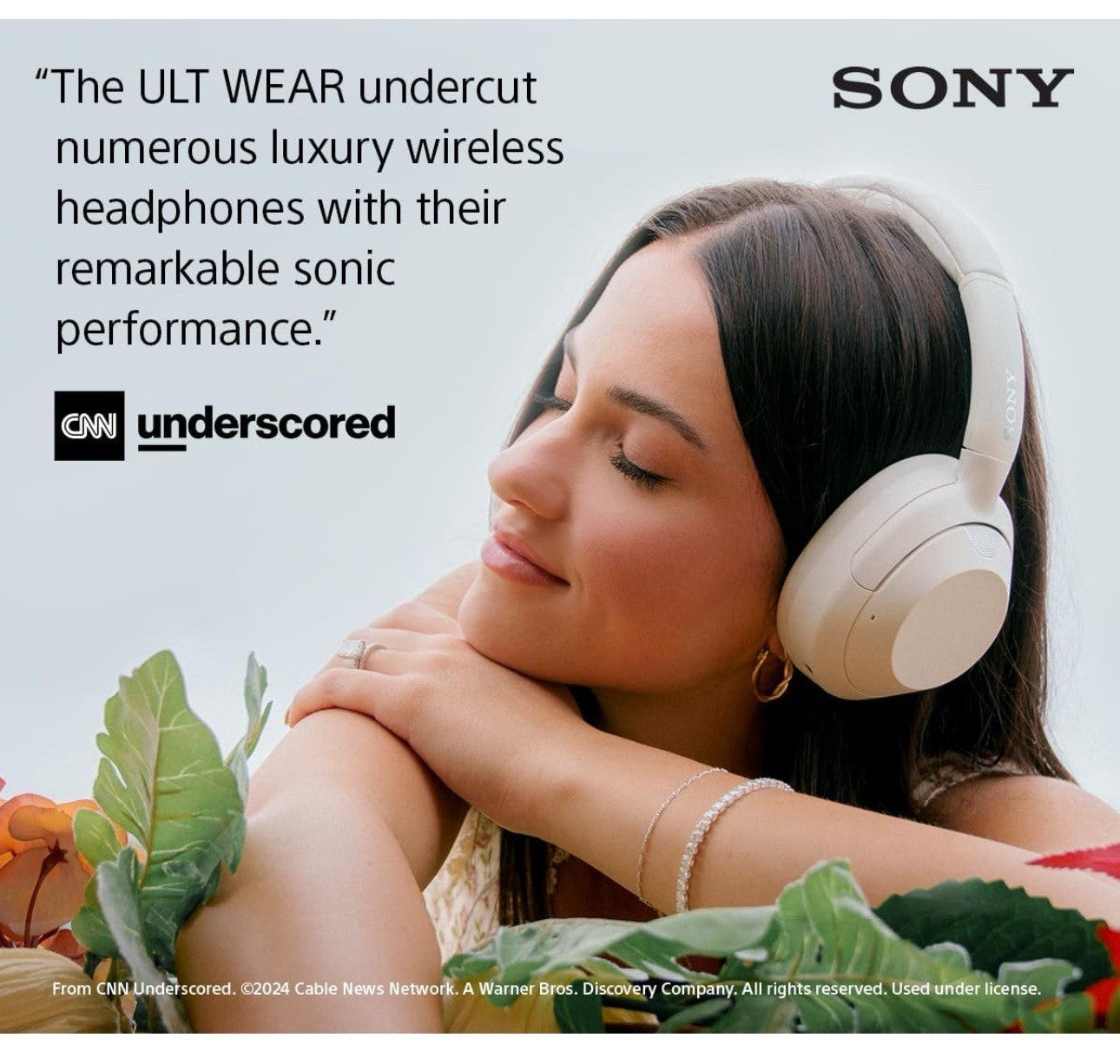 SONY Over-Ear Noise Cancelling, Headset Bluetooth w/ Built-in Alexa  - WHITE