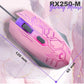PINK - Gaming Keyboard Mouse Headset Combo,USB Wired Crack Backlit Keyboard