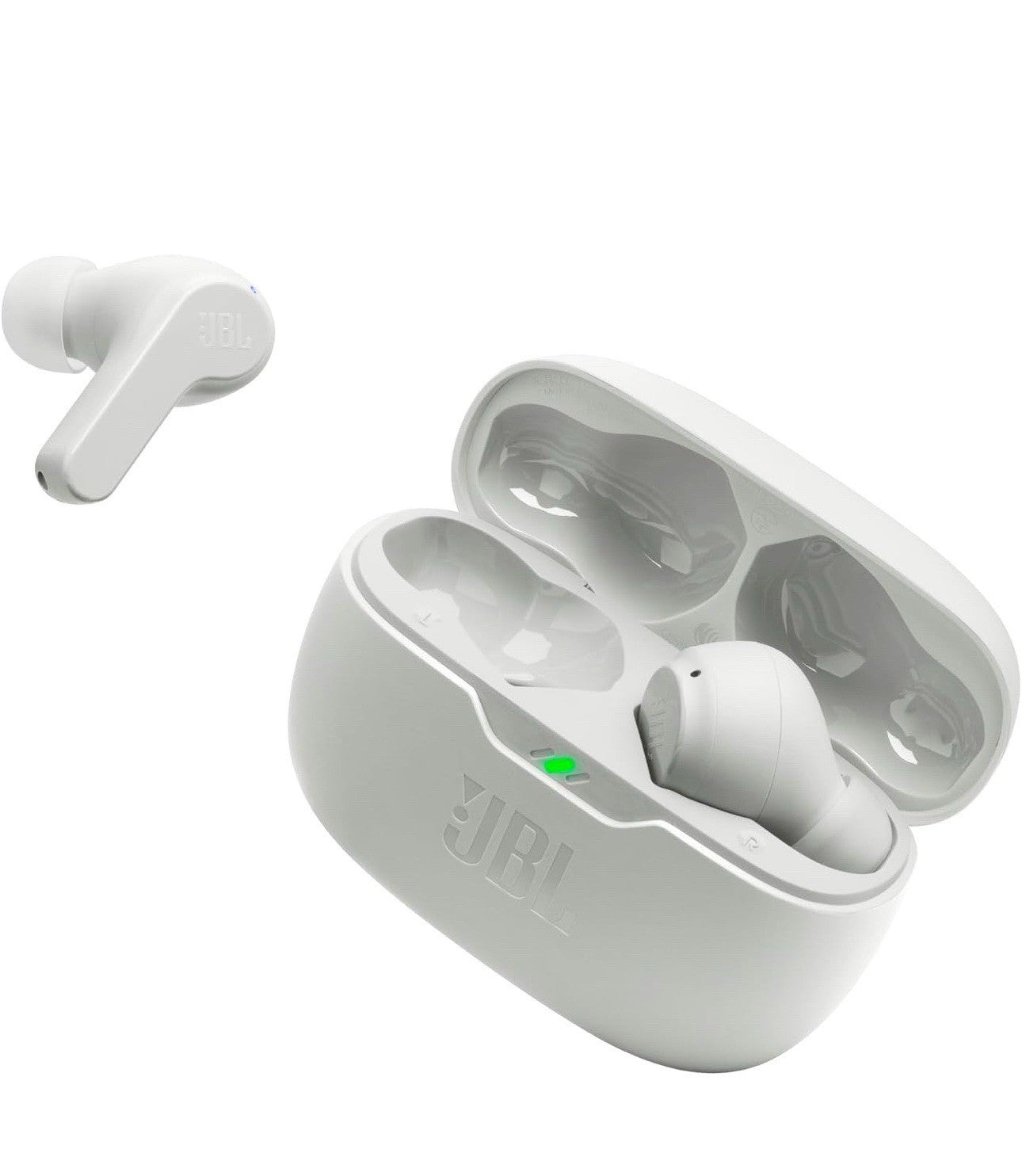 JBL True Wireless Vibe Beam - Deep Bass Sound Earbud - White