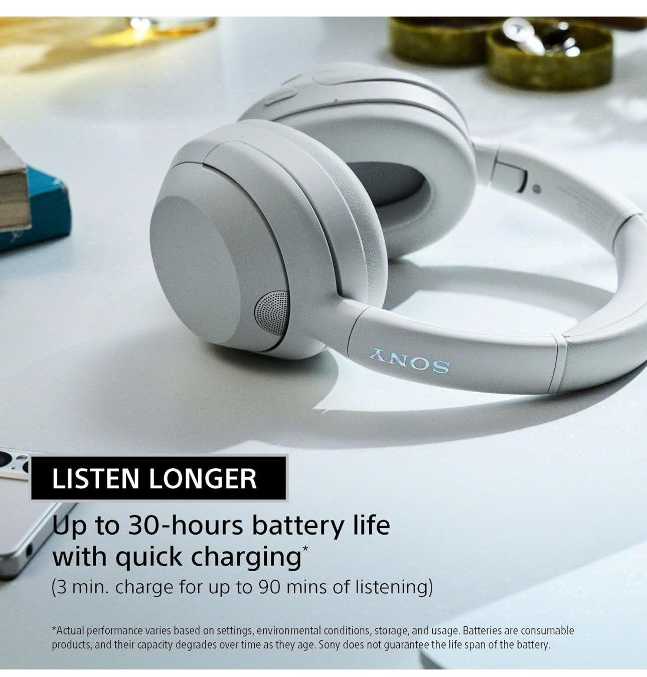 SONY Bluetooth Over-Ear Noise Cancelling, Headset w/ Built-in Alexa  - Black