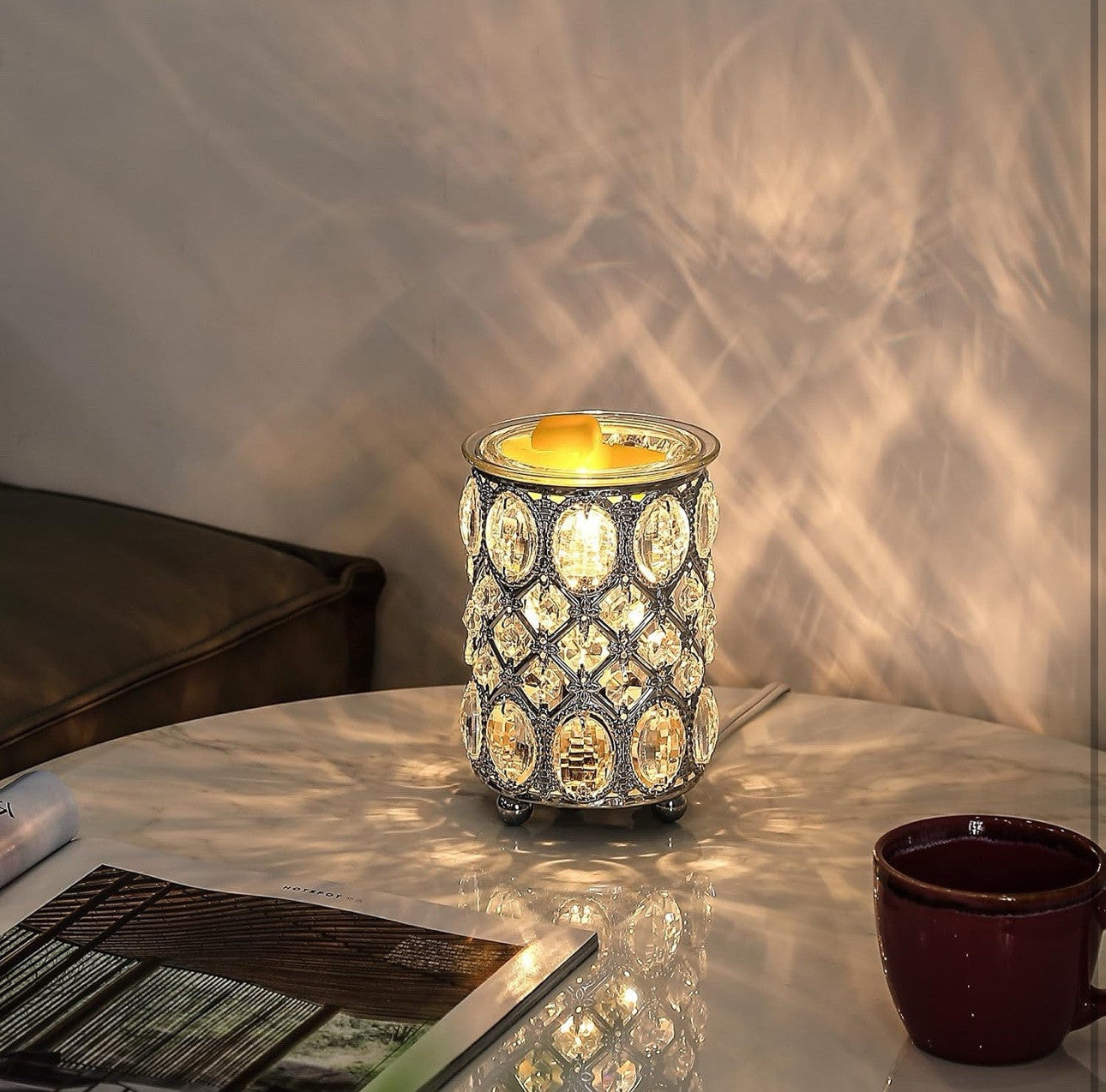 Wax Warmer Wrought Iron Crystal-  Wax Melt  - Warmer Electric Oil Burner