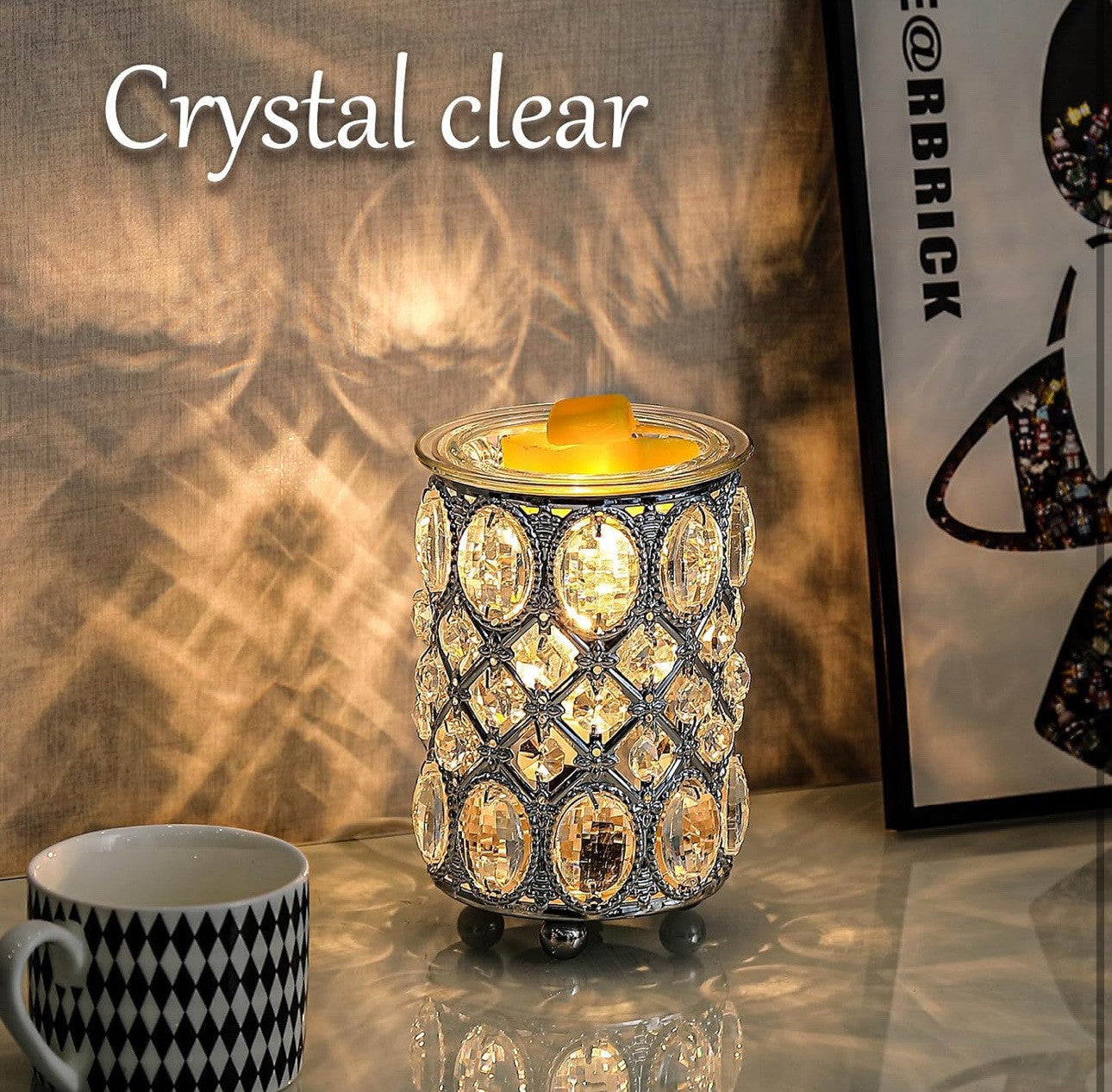 Wax Warmer Wrought Iron Crystal-  Wax Melt  - Warmer Electric Oil Burner