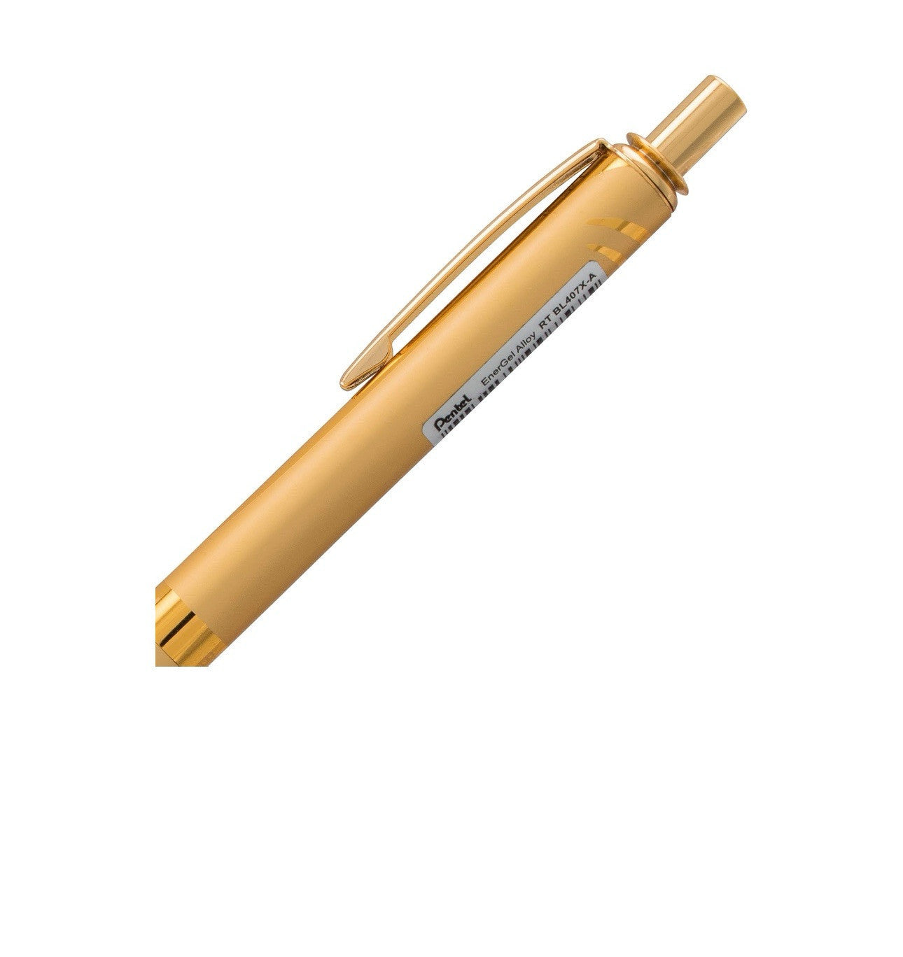 Alloy Retractable Liquid Gold Gel Pentel EnerGel Pen, Black Ink Gift Box - NEW
