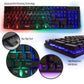 Gaming Keyboard Mouse Headset Combo,USB Wired Crack Backlit Keyboard - BUNDLE