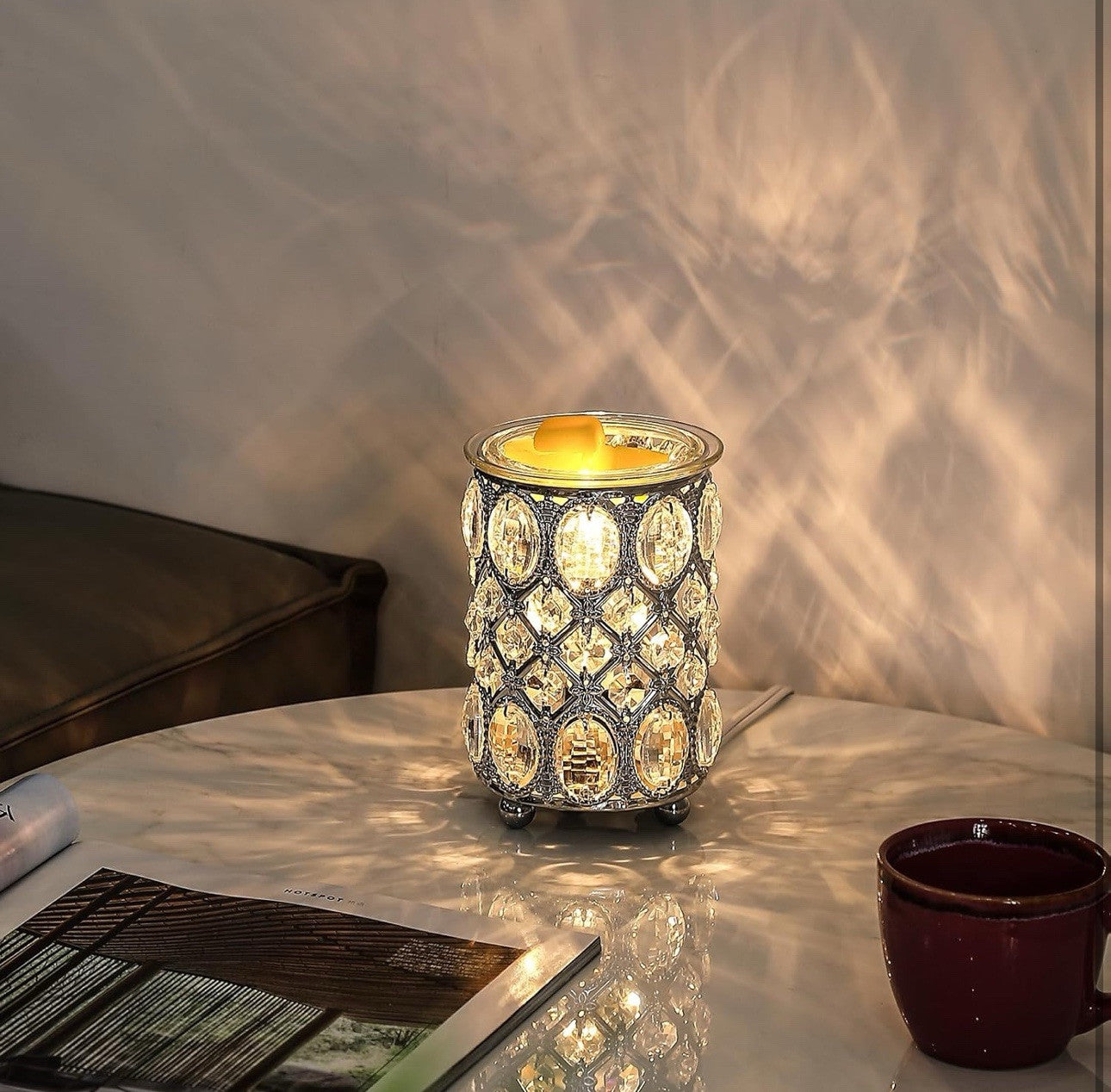 Wax Warmer Wrought Iron Crystal-  Wax Melt  - Warmer Electric Oil Burner
