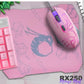 PINK - Gaming Keyboard Mouse Headset Combo,USB Wired Crack Backlit Keyboard