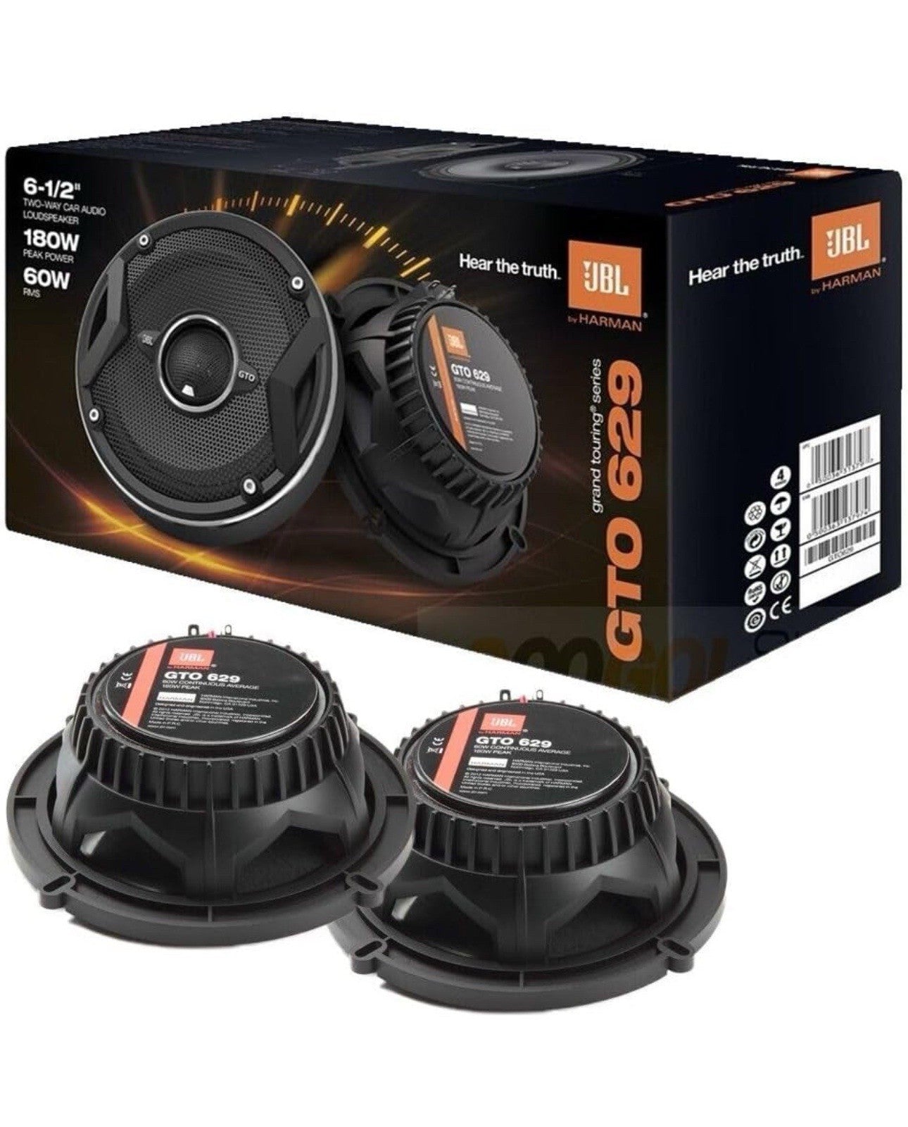 JBL GTO629 6.5 inches  2-Way Grand Touring Series Car Audio Speakers  - NEW