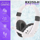 Gaming Keyboard Mouse Headset Combo,USB Wired Crack Backlit Keyboard - White