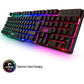 BUNDLE - Gaming Keyboard Mouse Headset Combo,USB Wired Crack Backlit Keyboard