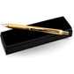 Alloy Retractable Liquid Gold Gel Pentel EnerGel Pen, Black Ink Gift Box - NEW