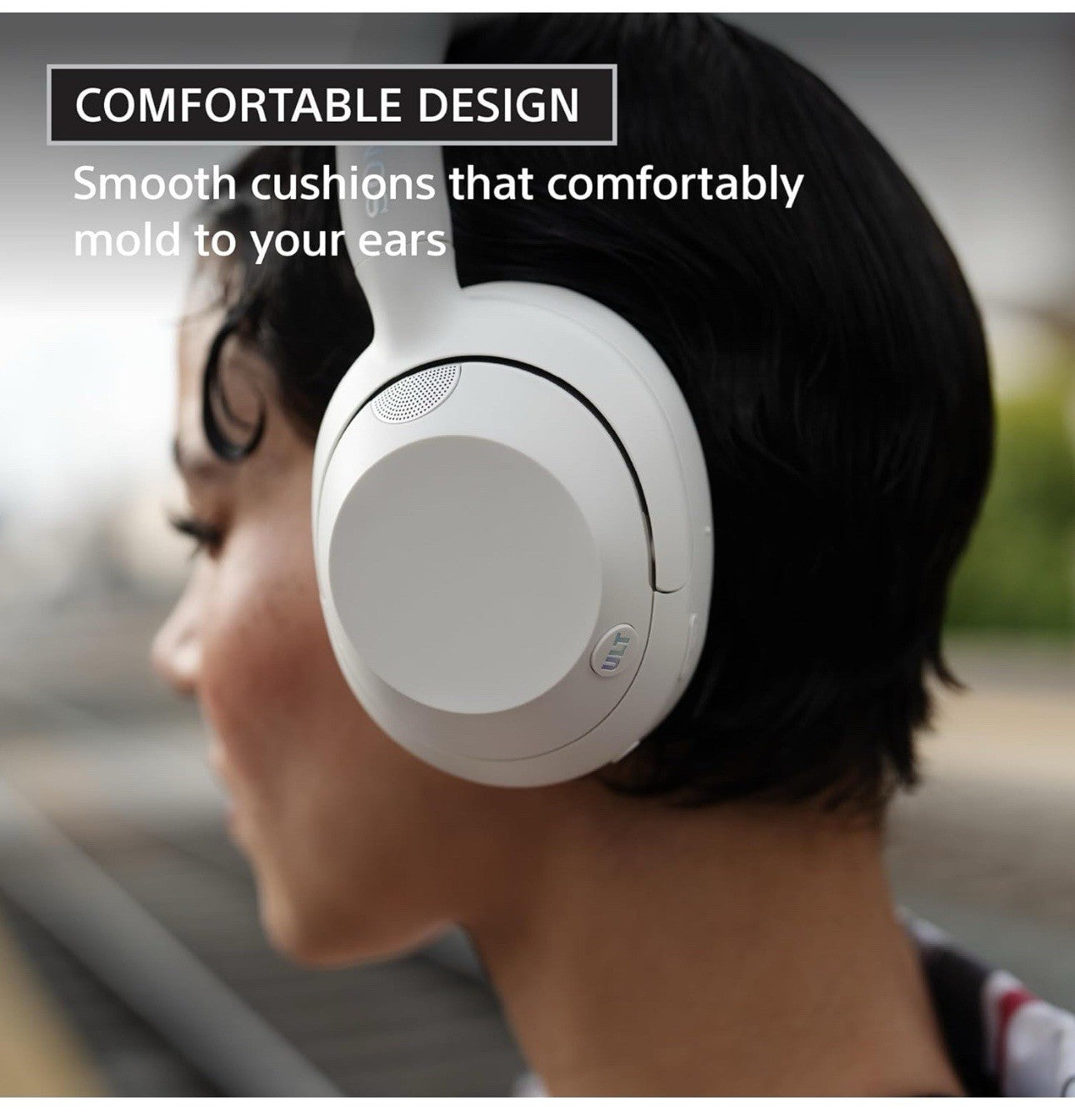 SONY Over-Ear Noise Cancelling, Headset Bluetooth w/ Built-in Alexa  - WHITE