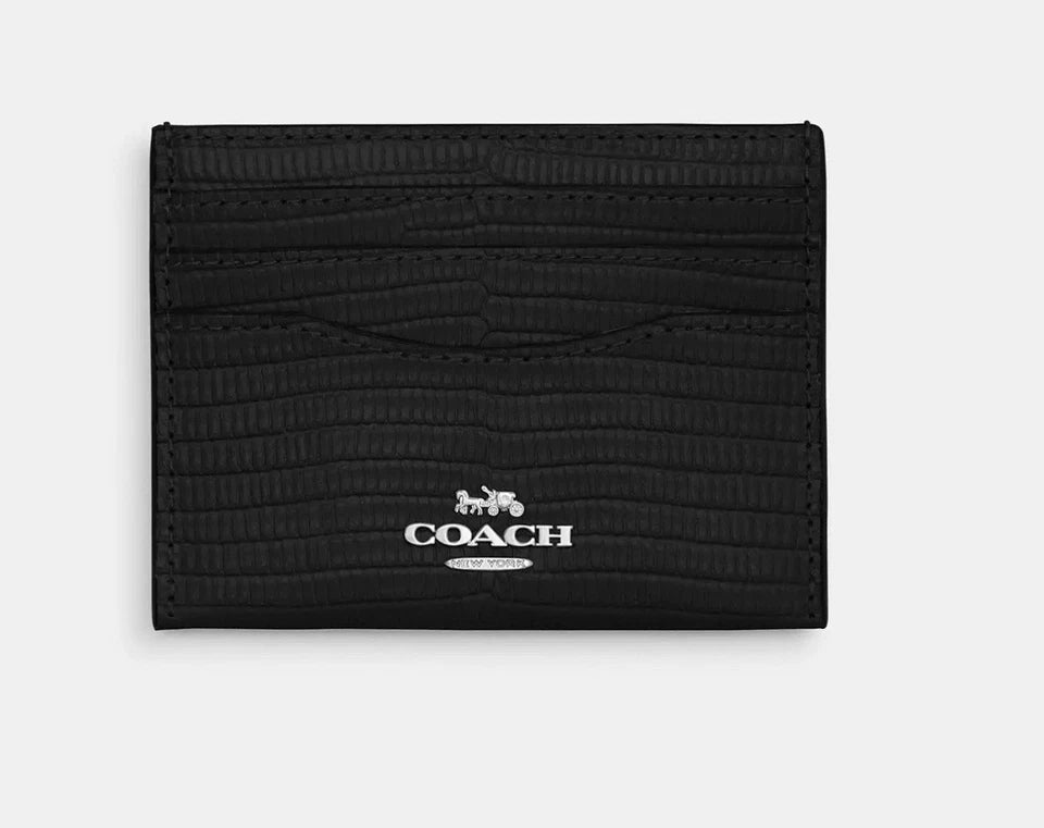 AUTHENTIC Coach Embossed Leather Slim-ID Card Case - NWT
