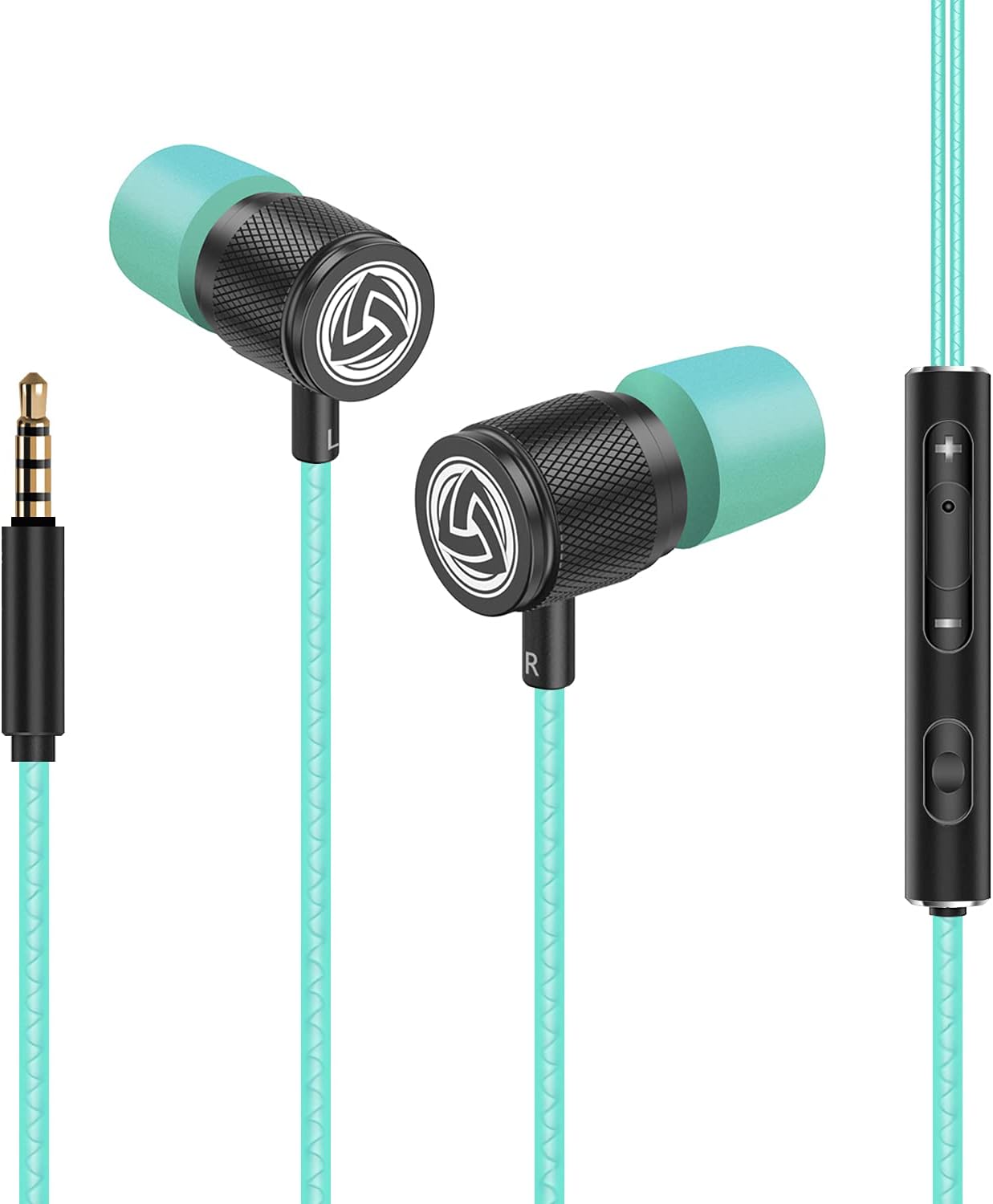 Ultra Wired Earbuds in-Ear Headphones, Earphones with Microphone, Noise Isolating Ear Buds, Memory Foam for iPhone, Samsung, School Students, Kids, Women, Small Ears