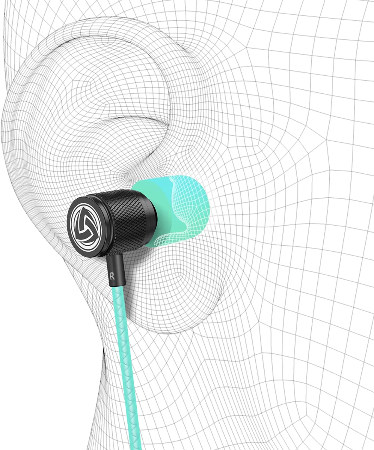 Ultra Wired Earbuds in-Ear Headphones, Earphones with Microphone, Noise Isolating Ear Buds, Memory Foam for iPhone, Samsung, School Students, Kids, Women, Small Ears